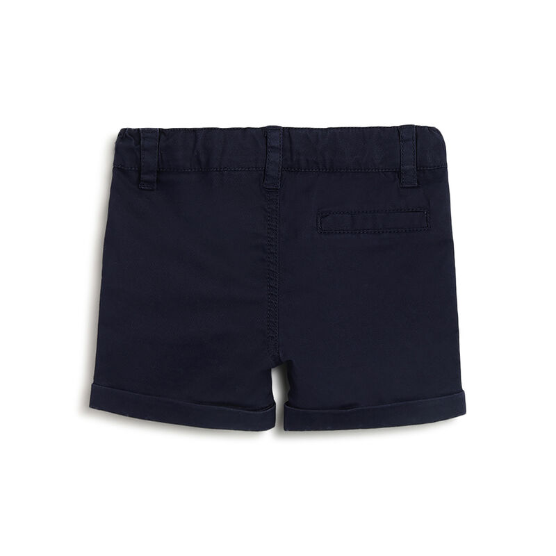 Boys Dark Blue Solid Shorts image number 1